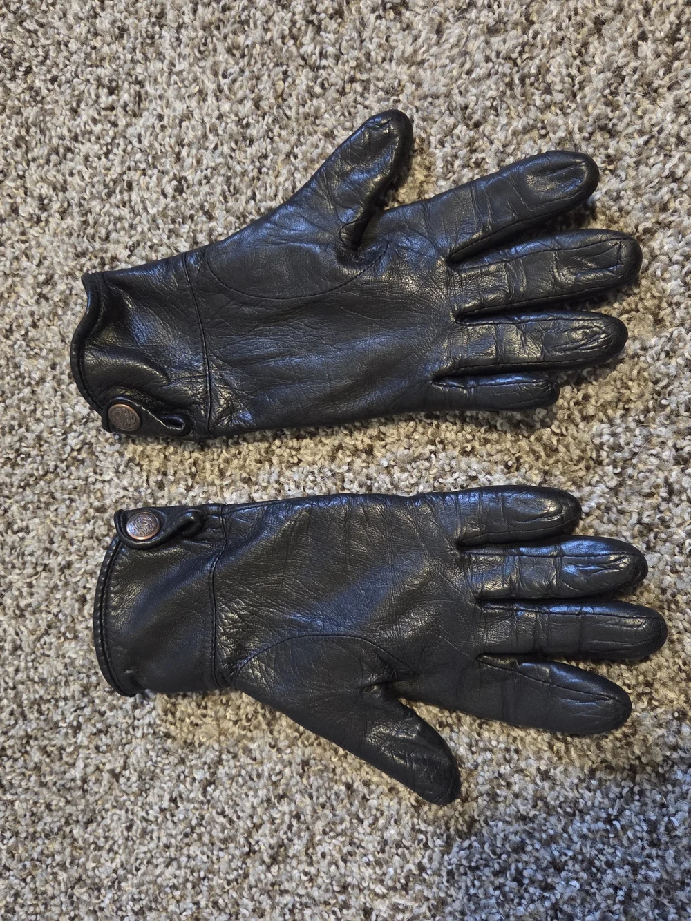 Eddie Bauer Black Leather Gloves
